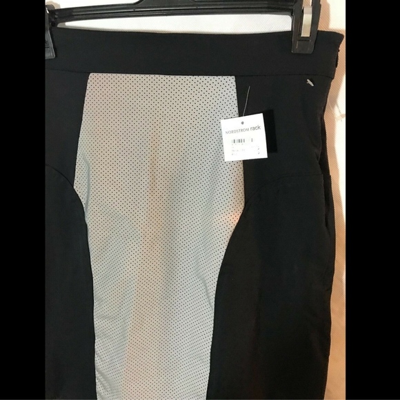 NEW Milly Colorblock Reflective Straight Pencil Skirt‎ Black [SZ 2 ] - Picture 3 of 8